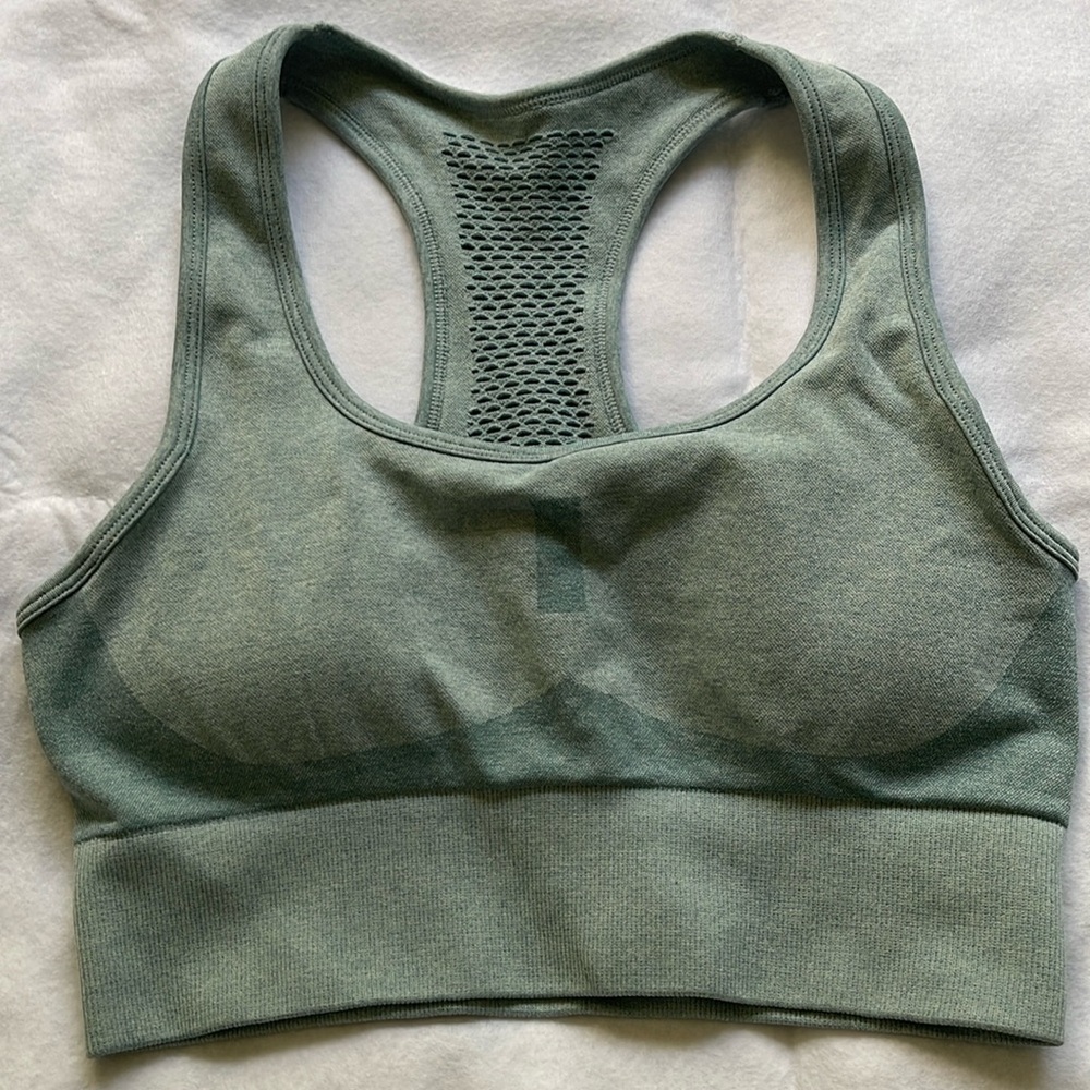 Light green sports bra